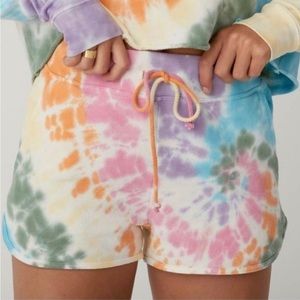 NWT 🌈Daydreamer Tie Dye Shorts in Rainbow Spiral🌈  Size Extra Small MSRP…